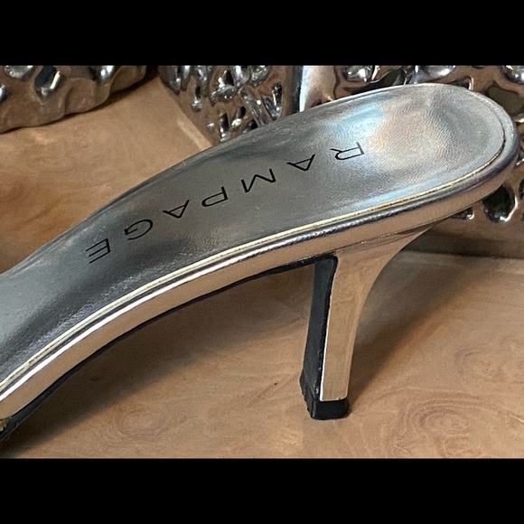 Silver Slide Sandals - Picture 2 of 6